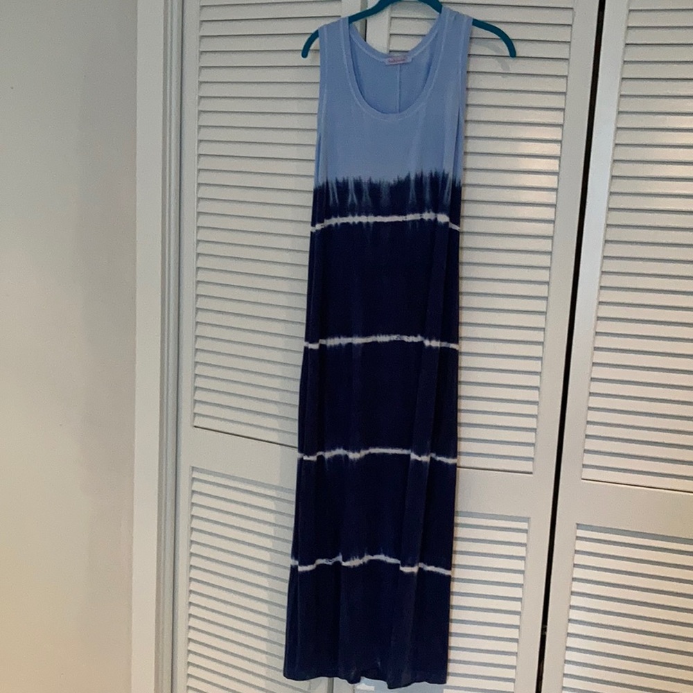 Fresh Produce ombré navy tie dye maxi dress